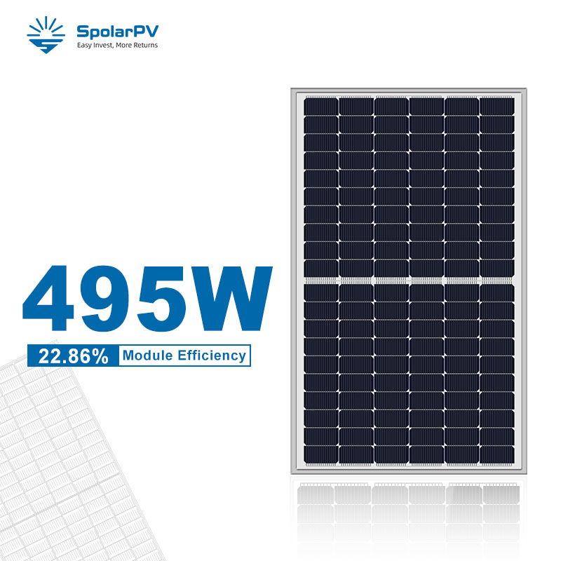 495W Topcon Solar Panel with High Conversion Efficiency