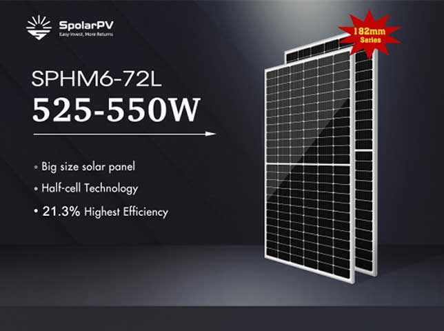 182mm 550w 144cell solar module 