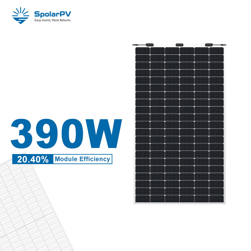 390w solar panel for lowload roof