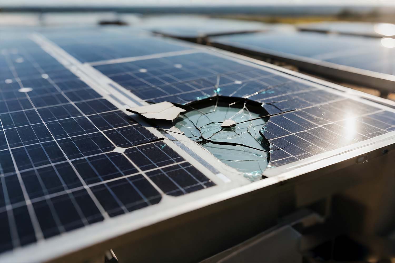 Broken PV modules